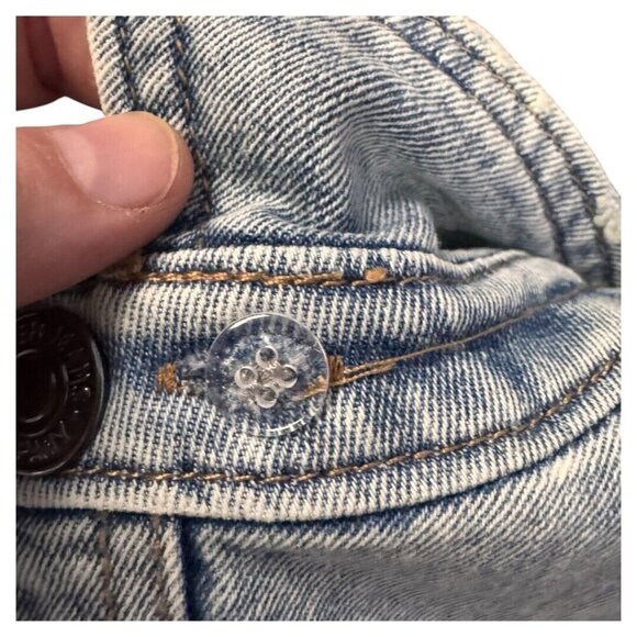 Silver jeans Men's Hooded Denim Jacket/shirt with removable cotton hood Size L - Picture 6 of 7